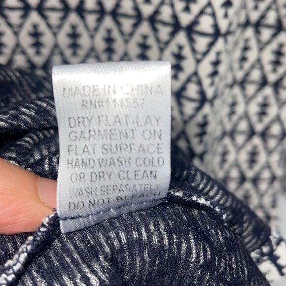 THML Womens Geometric Print Embroidered Shift Mini Dress Multicolor Size Small - Picture 6 of 8